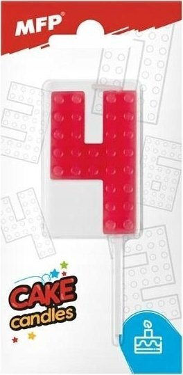 Mfp Papierkuchenkerze Nummer 4 Rot 8800098