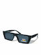 Optosquad Men's Sunglasses with Black Plastic Frame and Black Polarized Lens