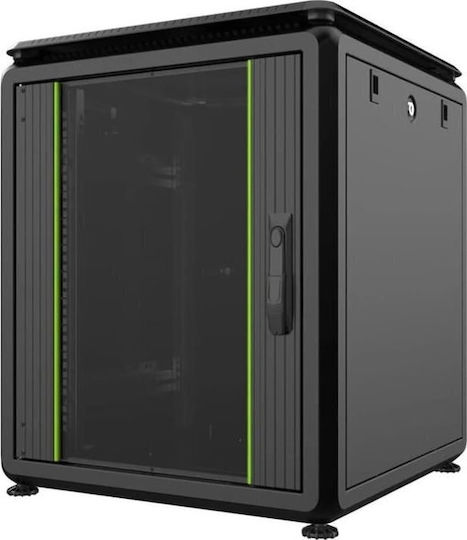 Lanview 19'' 12U Rack Cabinet 600 x 600 x 719mm Data Line Black