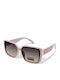 Riverio Women's Sunglasses with Pink Plastic Frame and Gray Gradient Lens