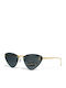 Riverio Women's Sunglasses with Gold Metal Frame and Gray Lens