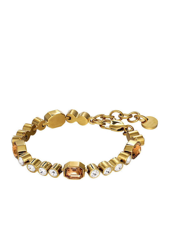Dyrberg/Kern Women's Steel Gold Plated Bracelet 17cm
