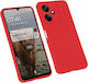 Bizon Tur Back Cover Σιλικόνης / Tempered Glass 2mm Κόκκινο (Redmi 13C 5G)