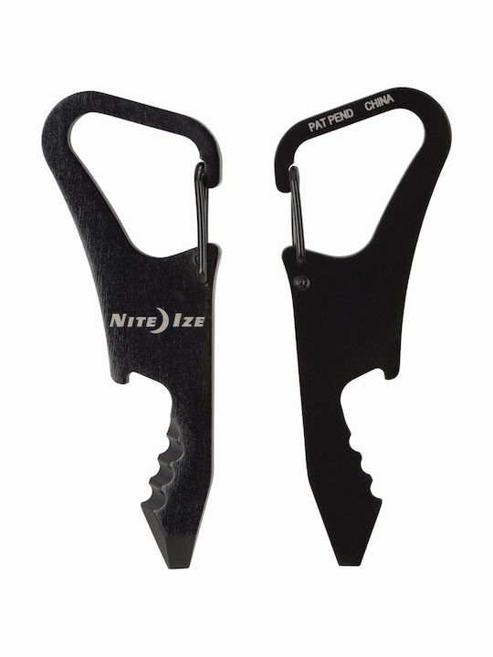Nite Ize Micro Tool Clipkey Schlüsselanhänger Edelstahl Schwarz Kmtck-01-r3