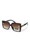 Riverio Women's Sunglasses with Brown Plastic Frame and Brown Gradient Lens