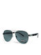 Riverio Men's Sunglasses with Navy Blue Metal Frame and Black Polarized Lens