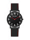 Paul Lorens Men's Watch Battery with Black Leather Strap