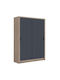 Doppeltür Kleiderschrank Schieben Vanity Sonoma Oak Grey 120x60x200cm