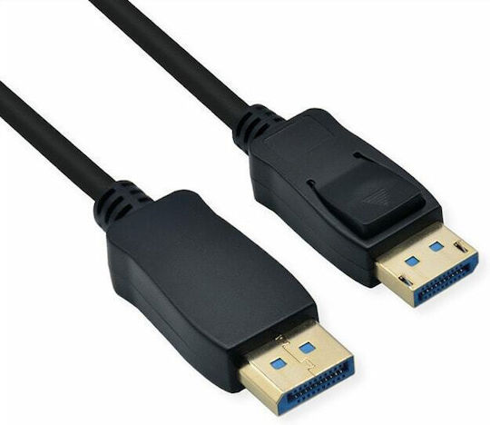 Roline Cable DisplayPort male - DisplayPort male 2m Μαύρο (11.04.6002)