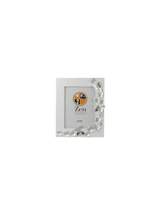 Zen Collection Plastic Photo Frame with White Frame