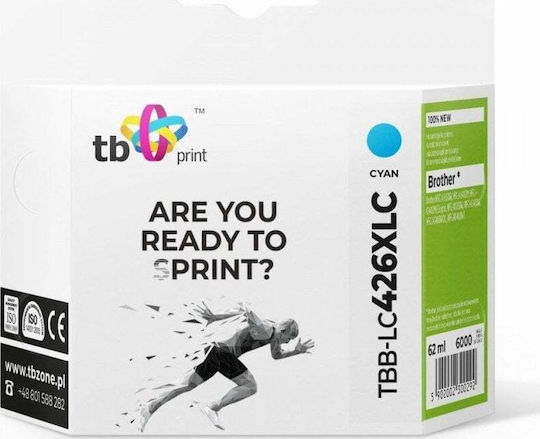 TB Print Συμβατό Μελάνι Εκτυπωτή InkJet Brother LC426XLC Κυανό 1τμχ
