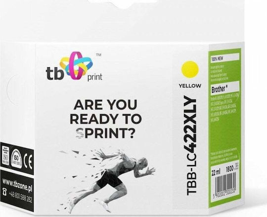 TB Print Συμβατό Μελάνι Εκτυπωτή InkJet Brother LC422XLY Κίτρινο 1τμχ