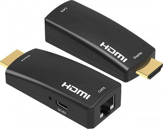 Premiumcord Premiumcord HDMI Full HD 1080p Extension Up to 50m via a Cat5e/6 Cable