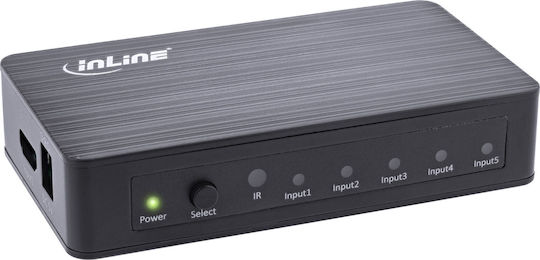 Inline HDMI Switch 5 Port 4k2k@60Hz HDCP 2.2