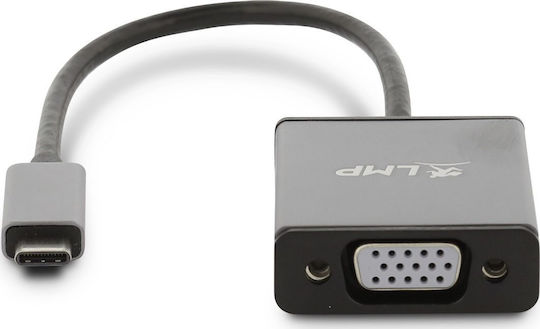 LMP Converter USB-C male to USB-C / VGA female Gray 1pcs