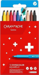 Caran D'ache Aquarellmarker Swisscolor 10 Stück Farbmix Caran D'ache Aquarellmarker Swisscolor 10 Stück Farbmix
