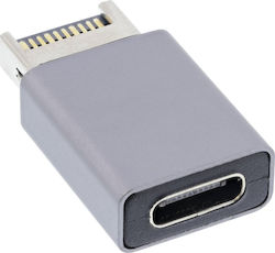 Adaptor Inline USB 3.2 Intern USB-E Panou Frontal Bărbat la USB-C Femeie