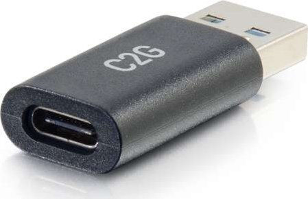 Adapter USB C2G C2G USB C USB Adapter Superspeed USB 5Gbps F M Adapter USB 24 Pin USB-C mit reversibler USB Typ A M USB 3.0 geformt Schwarz