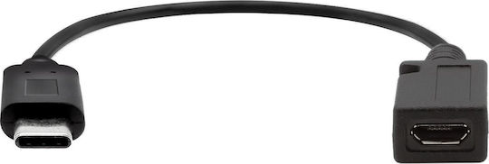 Προσαρμογέας Usb Proxtend Proxtend Usb-c Usb 2.0 Mirco B Προσαρμογέας 20cm Μαύρο