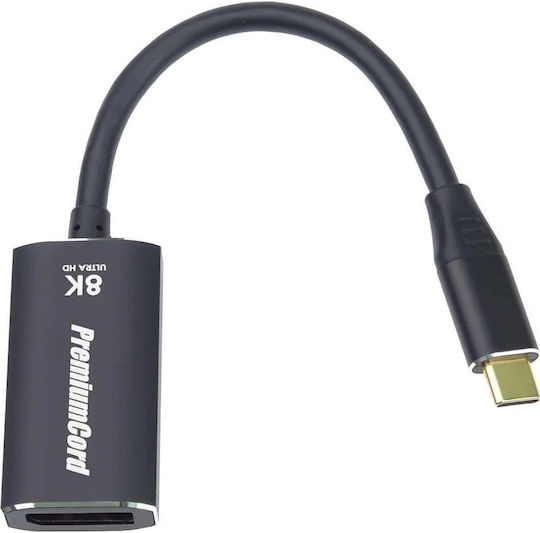 Καλώδιο Usb Premiumcord Premiumcord Αντάπτορας Usb-c Displayport Dp1.4 8k@60hz 4k@120hz