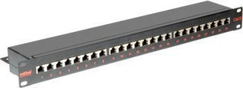 Roline Patchpanel Kat.6 Klasse E 19" 24p Geschirmt Schwarz