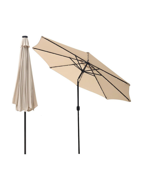 Umbrelă Rotundă Din Plastic Bej Φ3m