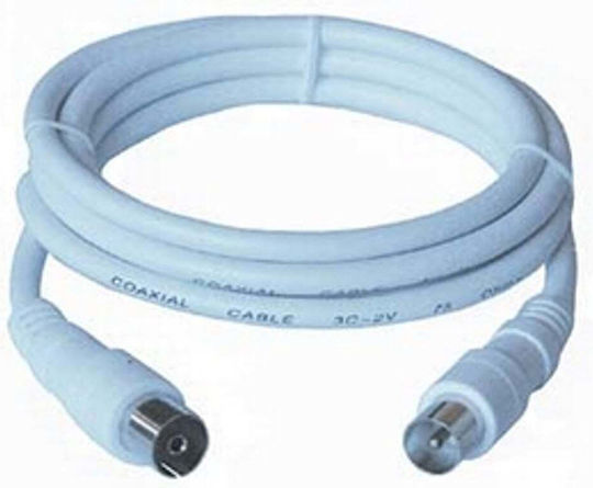 PremiumCord Antenna Cable Coax male - Coax female White 20m 1pcs