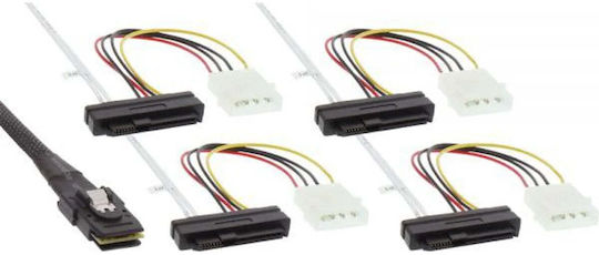 Инлайн SFF 8482 SFF 8087 0.75м Многоцветен 27621