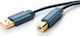 Clicktronic USB 2.0 Cable USB-A male - USB-B male Μπλε 1.8m