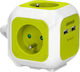 Orno PowerCube 4 Θέσεων με 2 USB-A και Καλώδιο 1.4m Πράσινο