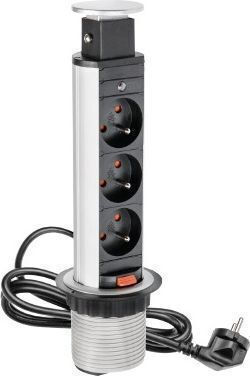 Gtv Power Strip 3 Positions with Cable 2m Silver
