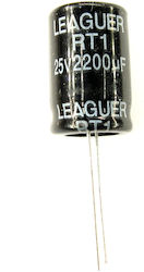 Πυκνωτής Ηλεκτρολυτικός 2200μf 25v Ø13x21 Ls:5mm 105°c Electrolytic Capacitor 2200uf 25v