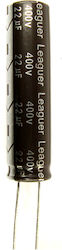 Elektrolytkondensator 22μF 400V Ø10x40 Ls:5mm 10000h @ 105°C