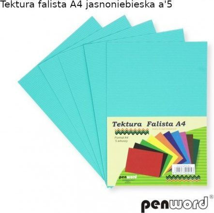 Penword Corrugated Cardboard Penword A4 5 Sheets Light Blue Penword Targi