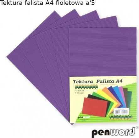 Гофриран картон Penword A4 5 листа лилав Penword