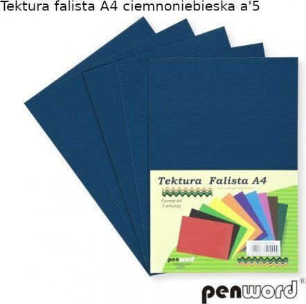 Гофриран картон Penword A4 5 листа тъмносин Penword Targi