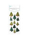 Dp Craft Glitter 3D Stickers Christmas Trees 12 Pieces Dpnb-001