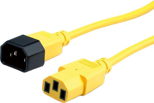 Value IEC C14 / IEC C13 - IEC C14 / IEC C13 / IEC 320 Кабел 3м Жълт