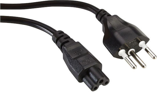Value IEC C5 - IEC C5 Kabel 1.8m Schwarz