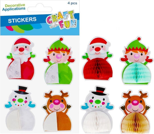 Craft with Fun Χριστουγεννιάτικα Αυτοκόλλητα 4τμχ