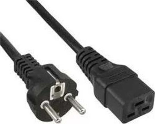 PremiumCord IEC C19 / Schuko - IEC C19 / Schuko Cable Μαύρο