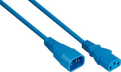 Alcasa IEC C14 - IEC C14 Кабел 5м Син Alcasa IEC C14 - IEC C14 Кабел 5м Син