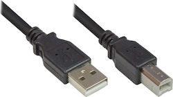 Cablu USB Alcasa 2510-05ofs USB 2.0 0.5 M USB A USB B Negru