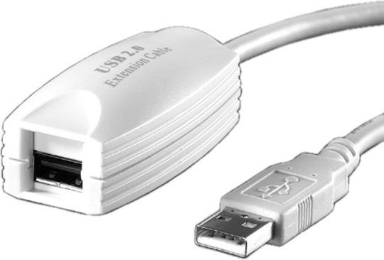 Καλώδιο Usb Secomp Usb-a 5 M Λευκό 12.99.1100