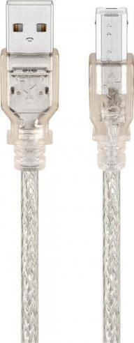 Cablu USB Goobay USB-A la USB-B 1m Transparent Jab-340525