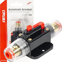 Amio Αυτόματη Ασφάλεια Αυτοκινήτου 50a 12v 24v 48v Amio-03818 Amio Αυτόματη Ασφάλεια Αυτοκινήτου 50a 12v 24v 48v Amio-03818