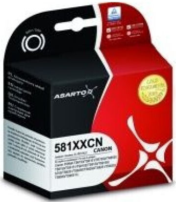 Asarto Συμβατό Μελάνι Εκτυπωτή InkJet Canon CLI-581XXLC 820 Σελίδων Κυανό 1τμχ