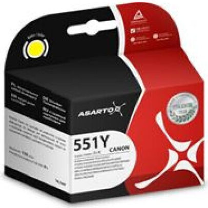 Asarto Συμβατό Μελάνι Εκτυπωτή InkJet Canon CLI551 Κίτρινο 1τμχ