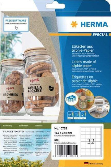 Herma Selbstklebende A4-Etiketten 48.3x33.8mm