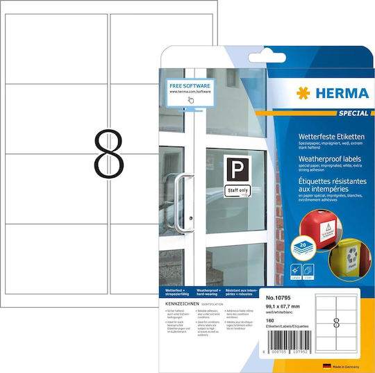 Herma Selbstklebende A4-Etiketten 99.1x67.7mm